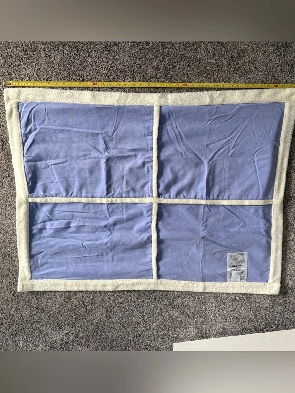 Wansutta baby Plush Patchwork Throw Blanket - Lavender/blue and Cream